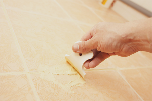 How to grout seams on a tile