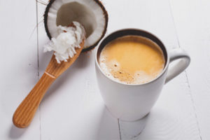 Coffee with coconut milk